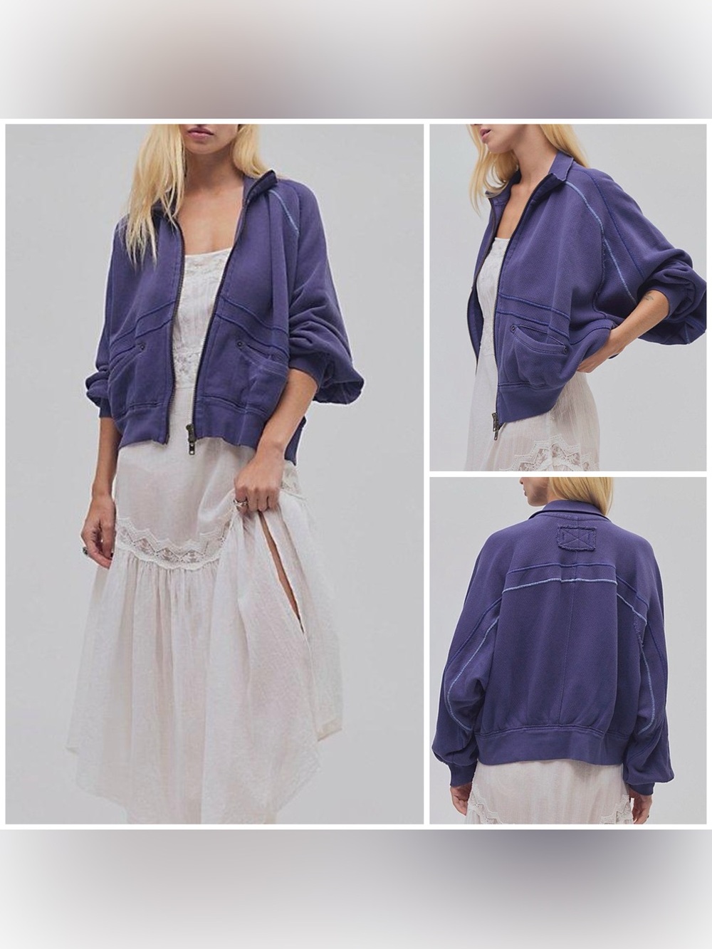 NWT Free People We The Free Thunder Cardi - blueprint navy blue - Small